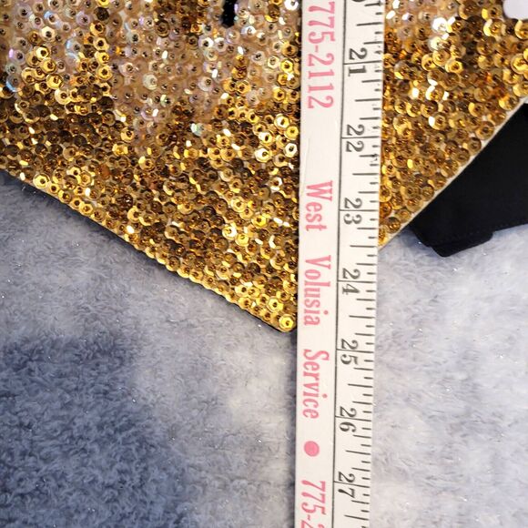 Vintage Fashion Fantasy Vest Sequins Beaded Western Bedazzled Cowgirl Bronco Y2K - Picture 7 of 11